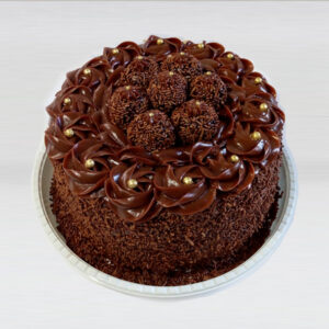 Bolo de chocolate com brigadeiros (médio)